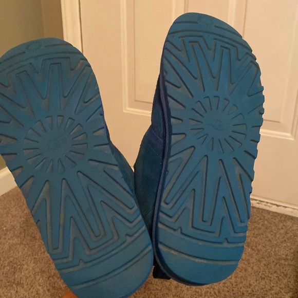 UGG Mens Neumel Blue Suede Lace Up Boots Size 12 - Picture 8 of 10